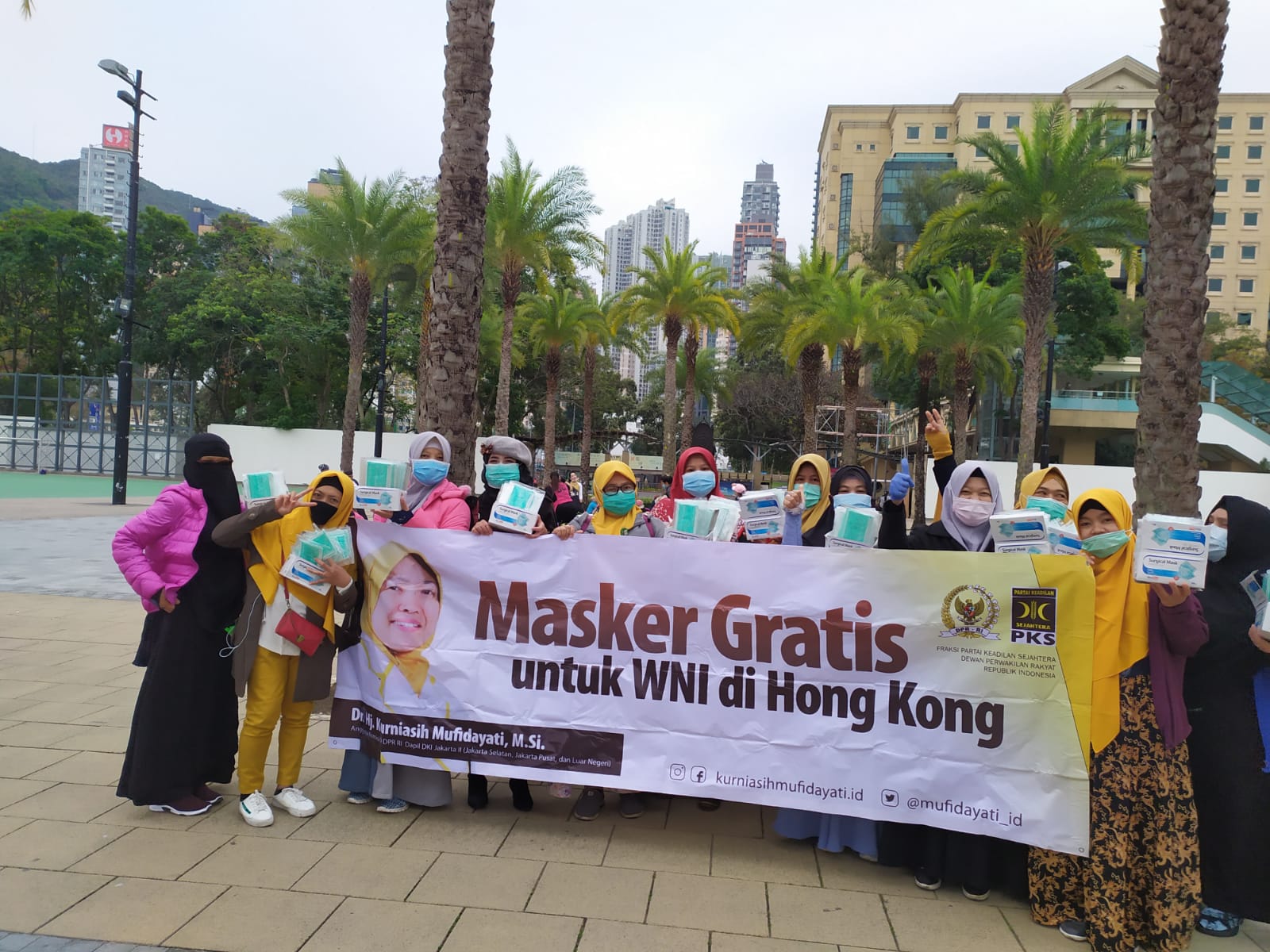 Mufida Kirim 10 Ribu Masker untuk Pekerja Migran Indonesia di Hong Kong, Taiwan dan Malaysia